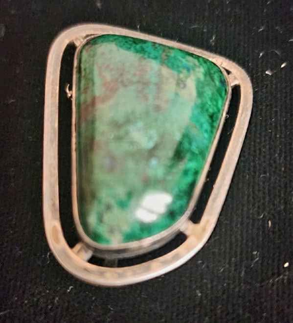 *VINTAGE* Israel Eilat Stone 925 Sterling Convertible Brooch/Pendant
