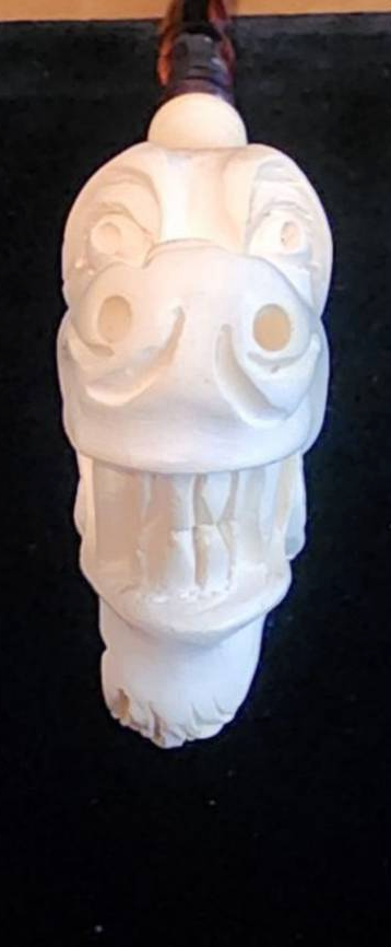 Bearded Dragon Block Meerschaum Pipe with Fitted Case
