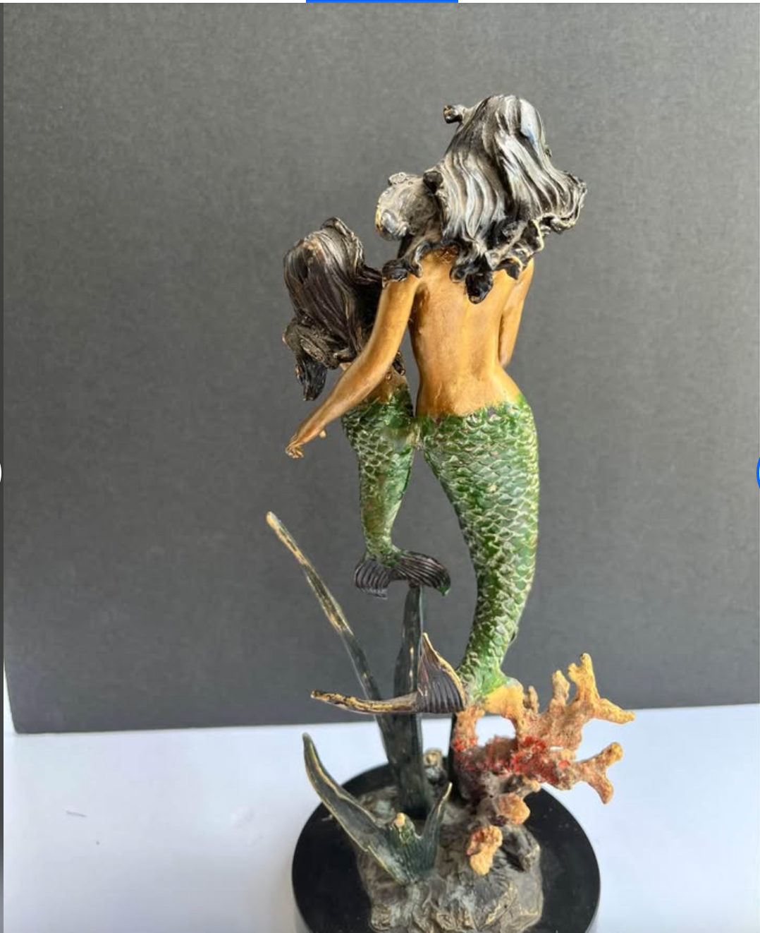 Mother Mermaid And Daughter Mermaid S. P. I Sculpture Hand Crafted & Hand Painted