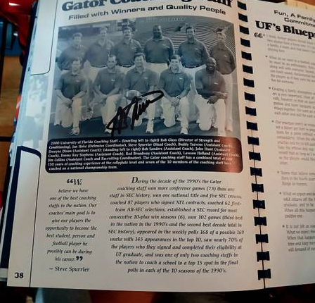 2000 UF FOOTBALL MEDIA GUIDE-Fully Autographed COA