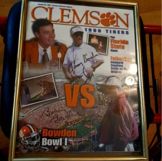 THE BOWDEN BOWL 1999 FRAMED CLEMSON VS FSU - (Gainesville)