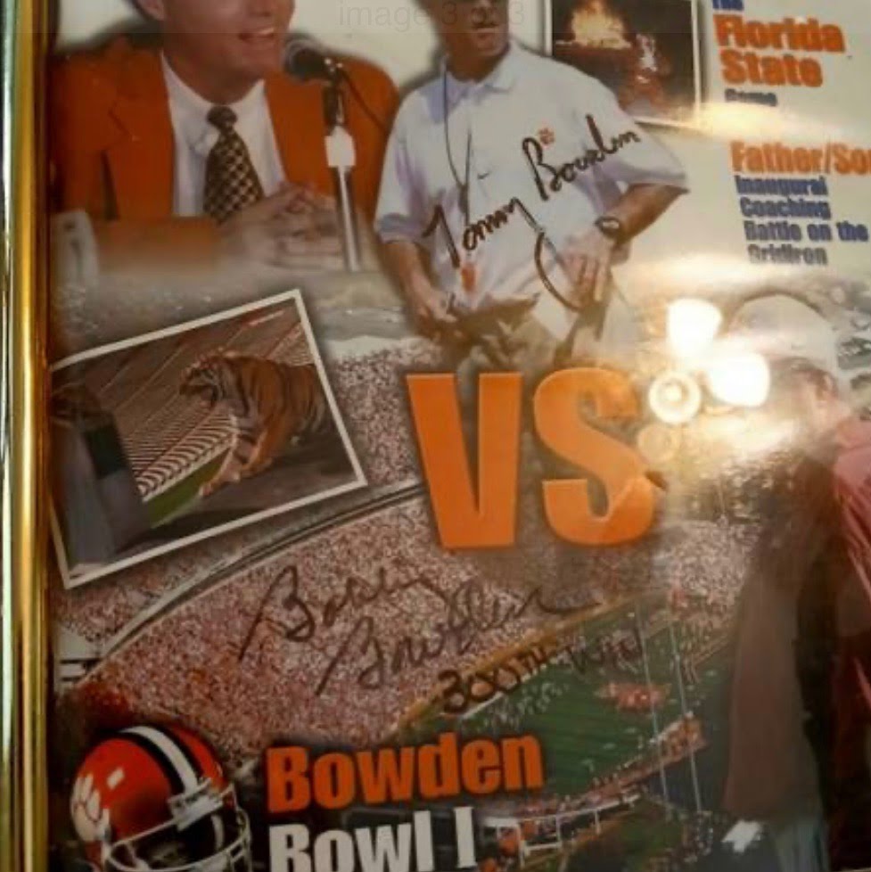 THE BOWDEN BOWL 1999 FRAMED CLEMSON VS FSU - (Gainesville)