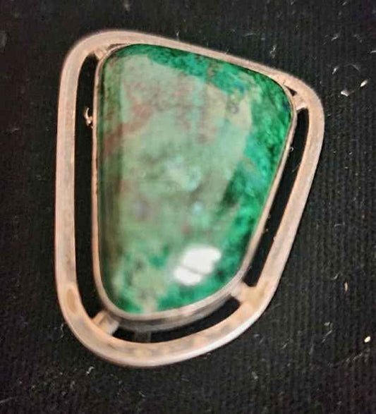 *VINTAGE* Israel Eilat Stone 925 Sterling Convertible Brooch/Pendant